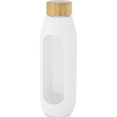 Logo trade promotional gifts image of: Tidan 600 ml borosilicate glass bottle with silicone grip