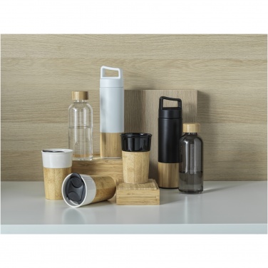 Logo trade promotional merchandise image of: Torne 540 ml  stainless steel bottle with bamboo outer wall