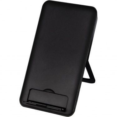Logo trade corporate gifts picture of: Loop 10W recycled plastic wireless charging pad with phone stand