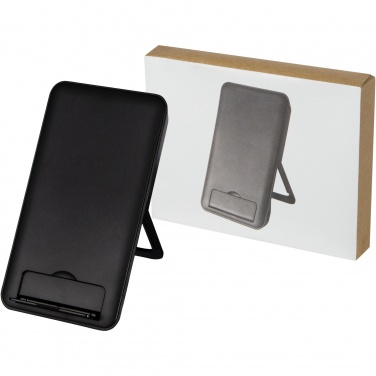 Logo trade business gift photo of: Loop 10W recycled plastic wireless charging pad with phone stand