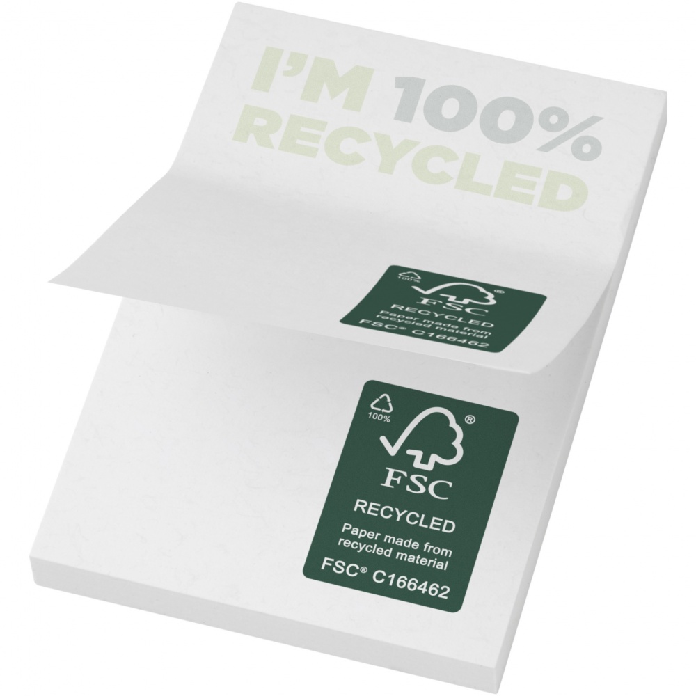 Logo trade advertising products picture of: Sticky-Mate® recycled sticky notes 50 x 75 mm
