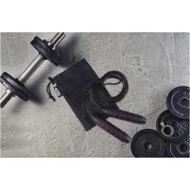 Logo trade promotional merchandise picture of: Austin soft skipping rope in recycled PET pouch
