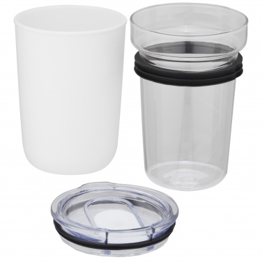 Logo trade promotional merchandise image of: Bello 420 ml glass tumbler with recycled plastic outer wall