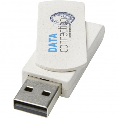 Logo trade promotional giveaways picture of: Rotate 4GB wheat straw USB flash drive