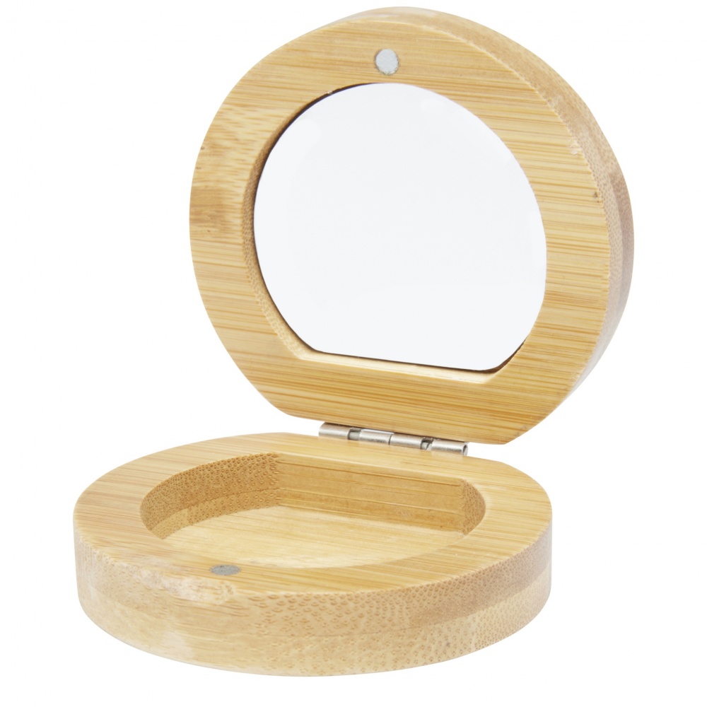 Logo trade corporate gift photo of: Afrodit bamboo pocket mirror