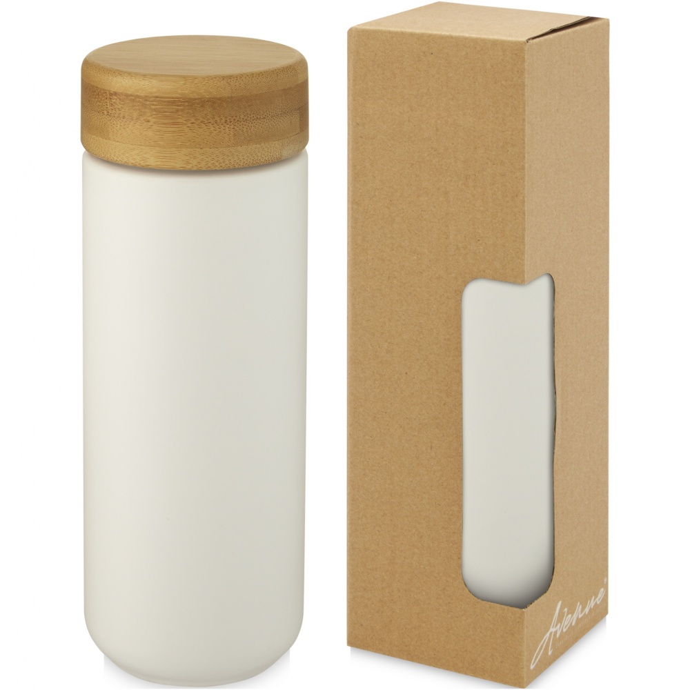 Logotrade advertising products photo of: Lumi 300 ml ceramic tumbler with bamboo lid