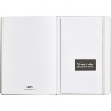 Logo trade business gifts image of: Karst® A5 stone paper hardcover notebook - lined