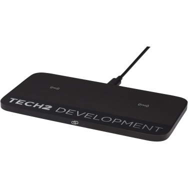 Logo trade promotional items image of: Hybrid 15W premium dual wireless charging pad