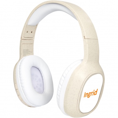Logo trade advertising product photo of: Riff wheat straw Bluetooth® headphones with microphone