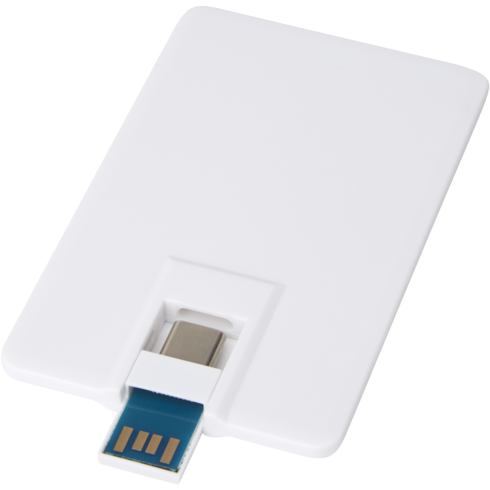 Logotrade business gifts photo of: Duo slim 32GB USB drive with Type-C and USB-A 3.0