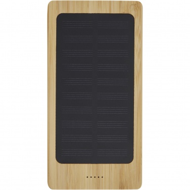 Logo trade promotional merchandise photo of: Alata 8000 mAh bamboo solar power bank