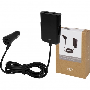 Logotrade promotional items photo of: Pilot dual car charger with QC 3.0 dual back seat extended charger