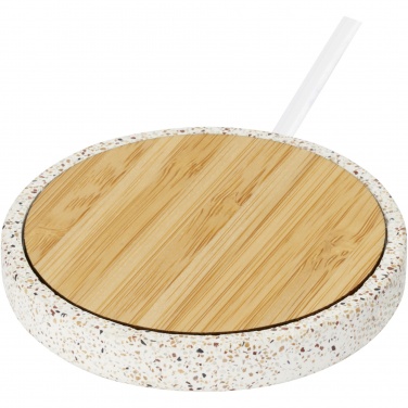 Logotrade promotional giveaway picture of: Terrazzo 10W wireless bamboo charging pad