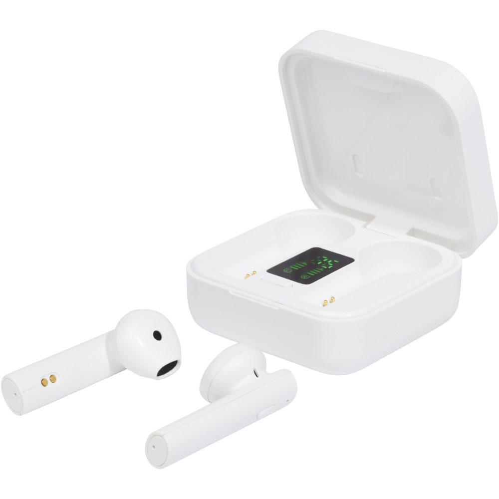Logo trade promotional merchandise picture of: Tayo solar charging TWS earbuds 