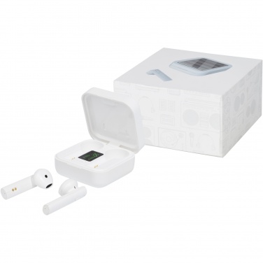 Logo trade promotional gifts picture of: Tayo solar charging TWS earbuds 