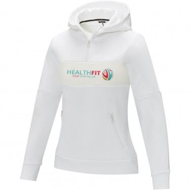 Logo trade promotional gift photo of: Sayan women's half zip anorak hooded sweater