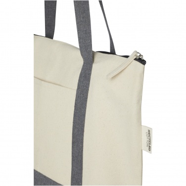 Logotrade promotional products photo of: Repose 320 g/m² recycled cotton zippered tote bag 10L