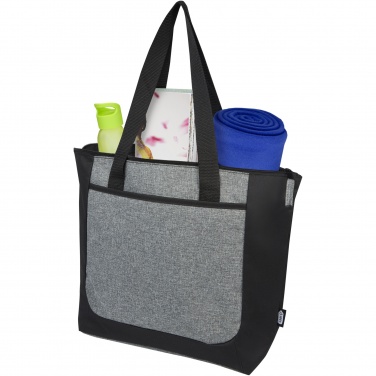 Logotrade business gifts photo of: Reclaim GRS recycled two-tone zippered tote bag 15L