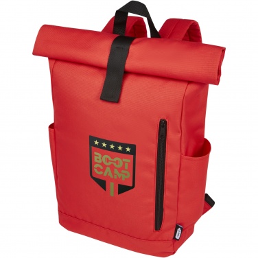 Logo trade promotional merchandise picture of: Byron 15.6" GRS RPET roll-top backpack 18L