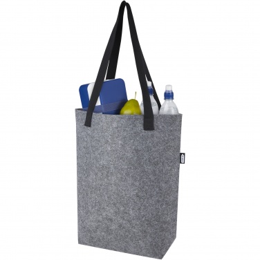 Logo trade promotional items image of: Felta GRS recycled felt tote bag with wide bottom 12L
