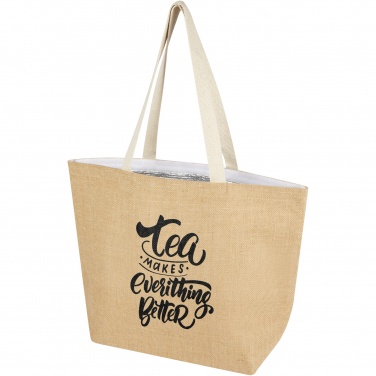 Logotrade promotional giveaway image of: Juta 300 g/m² jute cooler tote bag 12L
