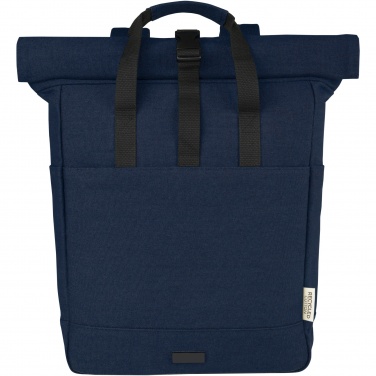 Logotrade promotional products photo of: Joey 15” GRS recycled canvas rolltop laptop backpack 15L