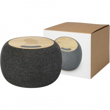 Logotrade promotional giveaway picture of: Ecofiber bamboo/RPET Bluetooth® speaker and wireless charging pad
