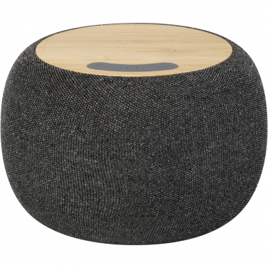 Logo trade promotional items picture of: Ecofiber bamboo/RPET Bluetooth® speaker and wireless charging pad