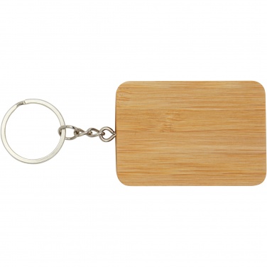 Logotrade promotional items photo of: Reel 6-in-1 retractable bamboo key ring charging cable