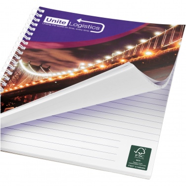 Logo trade corporate gifts image of: Desk-Mate® A5 spiral notebook with printed back cover