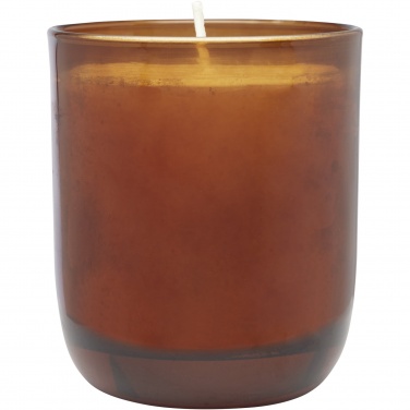 Logotrade promotional gift image of: Wellmark Discovery 200 ml hand soap dispenser and 150 g scented candle set - bamboo fragrance