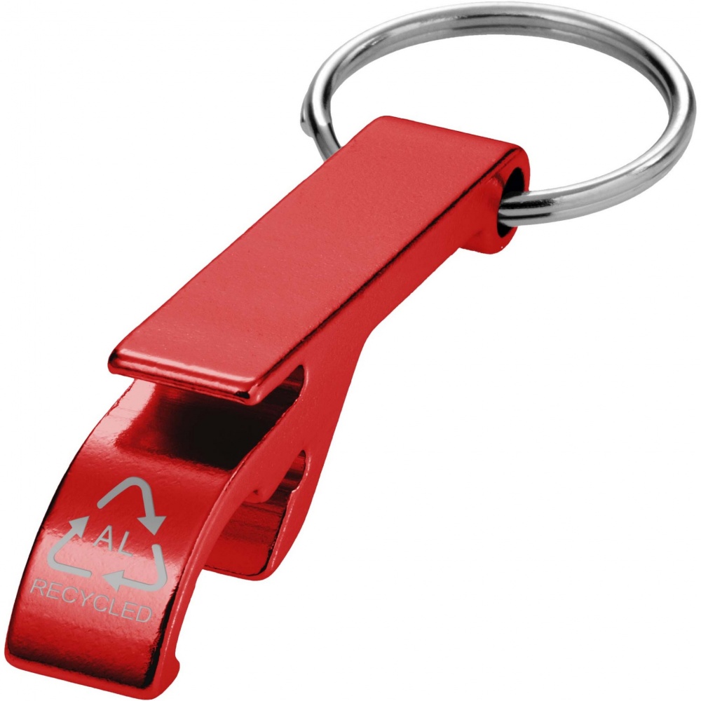 Logotrade business gift image of: Tao RCS recycled aluminium bottle and can opener with keychain 