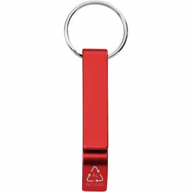 Logo trade promotional product photo of: Tao RCS recycled aluminium bottle and can opener with keychain 