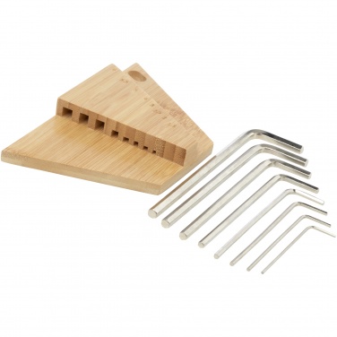 Logo trade promotional giveaways picture of: Allen bamboo hex key tool set