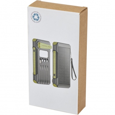 Logo trade promotional giveaways image of: Soldy 10.000 mAh RCS recycled plastic solar dynamo power bank 
