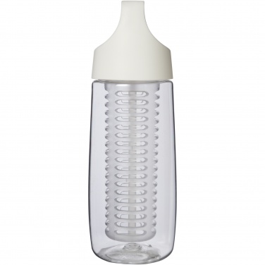 Logo trade promotional merchandise image of: HydroFruit 700 ml recycled plastic sport bottle with flip lid and infuser