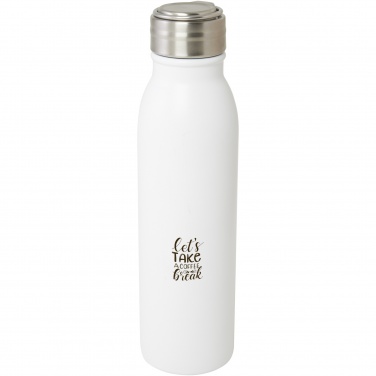 Logotrade promotional giveaways photo of: Harper 700 ml RCS certified stainless steel water bottle with metal loop