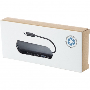 Logotrade promotional products photo of: Loop RCS recycled plastic multimedia adapter USB 2.0-3.0 with HDMI port
