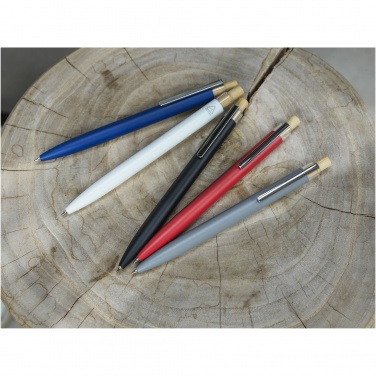 Logo trade promotional merchandise picture of: Nooshin recycled aluminium ballpoint pen  (blue ink)