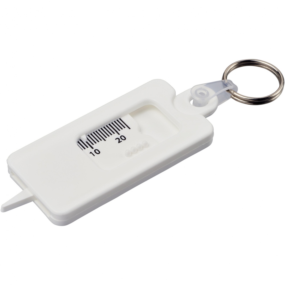 Logo trade promotional merchandise photo of: Kym recycled tyre tread check keychain
