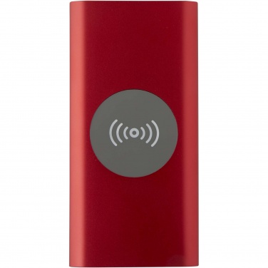 Logo trade promotional merchandise picture of: Juice 8000 mAh Type-C recycled aluminium wireless power bank