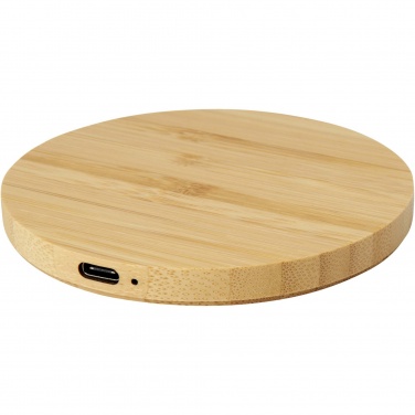 Logotrade promotional gift picture of: Essence 15W bamboo wireless charging pad