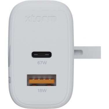 Logotrade promotional gifts photo of: Xtorm XEC067G GaN² Ultra 67W wall charger - UK plug