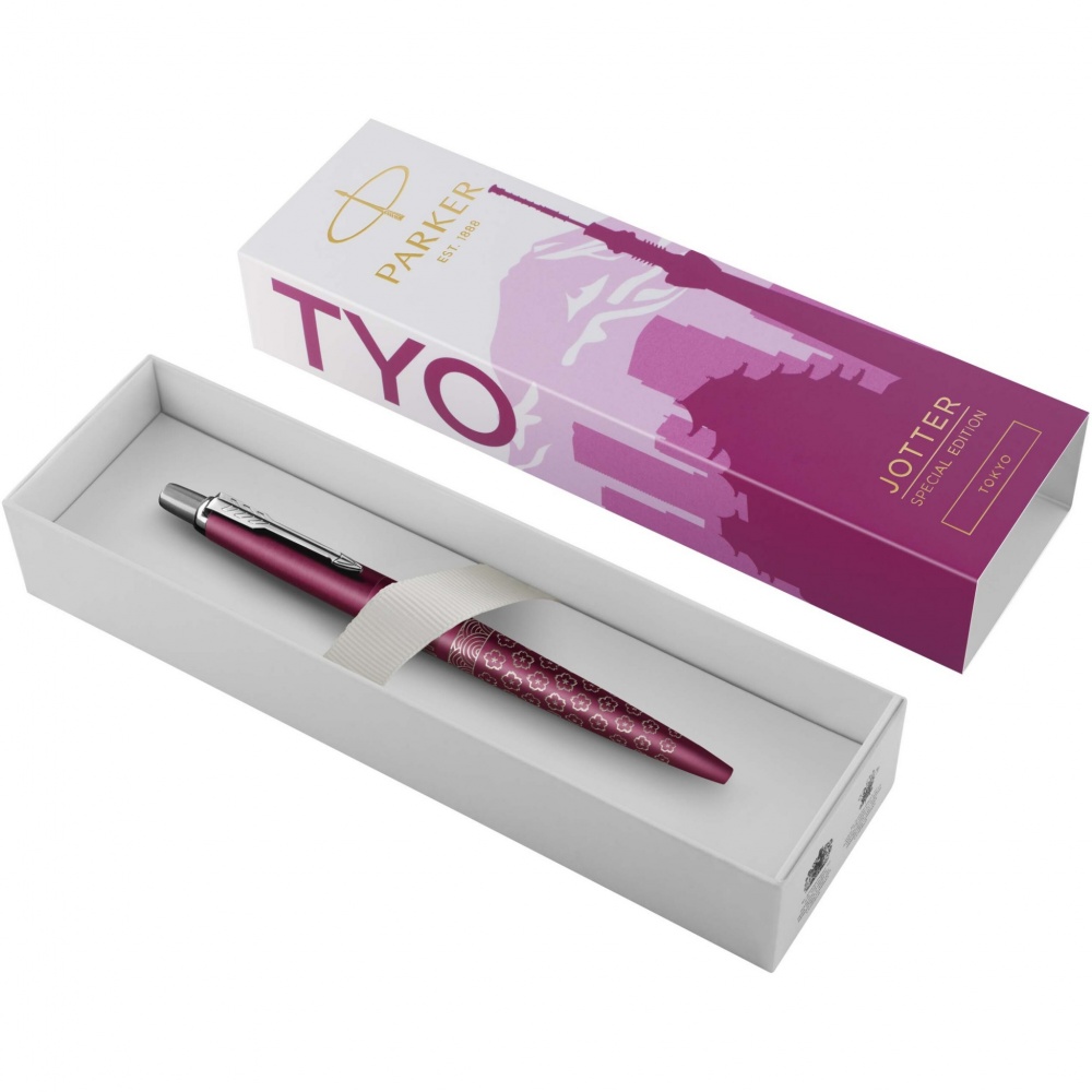 Logo trade promotional merchandise image of: Parker Jotter SE Global Icons colour trim ballpoint pen