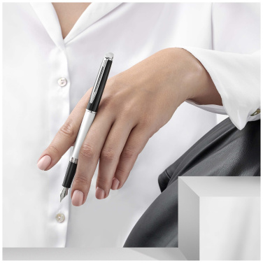Logotrade advertising product picture of: Hemisphere colour blocking fountain pen with palladium trim