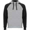 Badet kids two-tone hoodie, Heather grey / Solid black