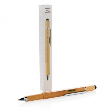 Logotrade business gift image of: Bamboo 5-in-1 toolpen