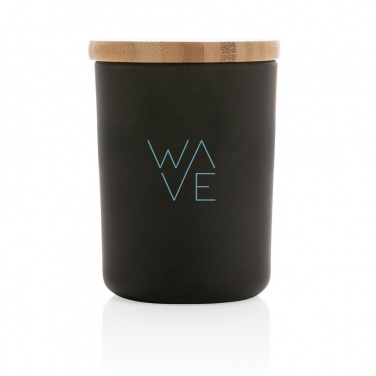 Logo trade advertising products image of: Ukiyo deluxe scented candle with bamboo lid