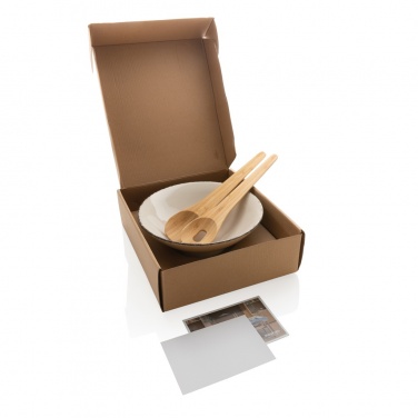 Logo trade promotional item photo of: Ukiyo salad bowl with bamboo salad server