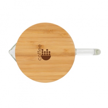 Logotrade advertising product image of: Ukiyo borosilicate glass carafe with bamboo lid 1.2L